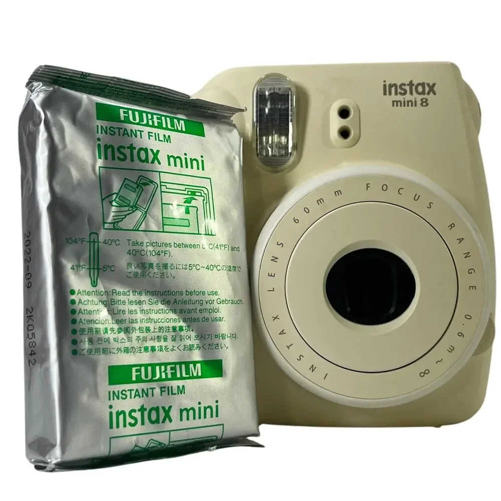 Fujifilm Instax Mini 8 Camera Cream White with Film Pack